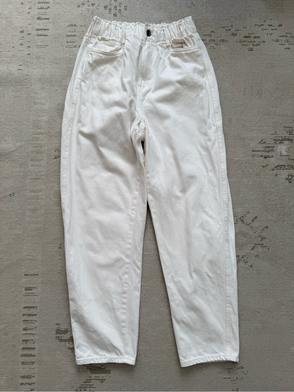 H&M White Paperbag Waist High Rise Pants Size 2